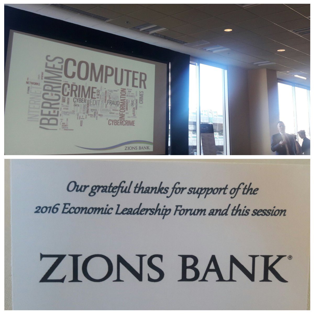 PNWER's tweet photo. "#cybersecurity is more of a human problem, not a #technology problem" Jesse Ronnow  @ZionsBank explains threat landscape at #PNWER16 https://t.co/NrElfHeloj