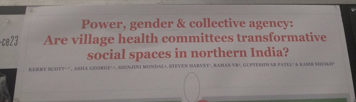 Still wondering HOW? #VHCs work as social spaces in India #power #gender meet@kerfully at lunch with her poster <a href="/H_S_Global/">Health Systems Global</a> <a href="/ev4gh/">EV4GH</a> #HSR2016