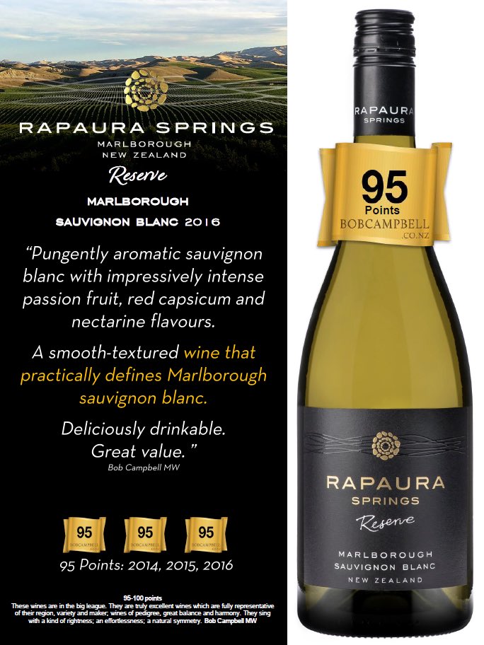 Rapaurasprings's tweet image. Big league #SauvignonBlanc @VinoNZ #95Points #hattrick #nzwine #springtime