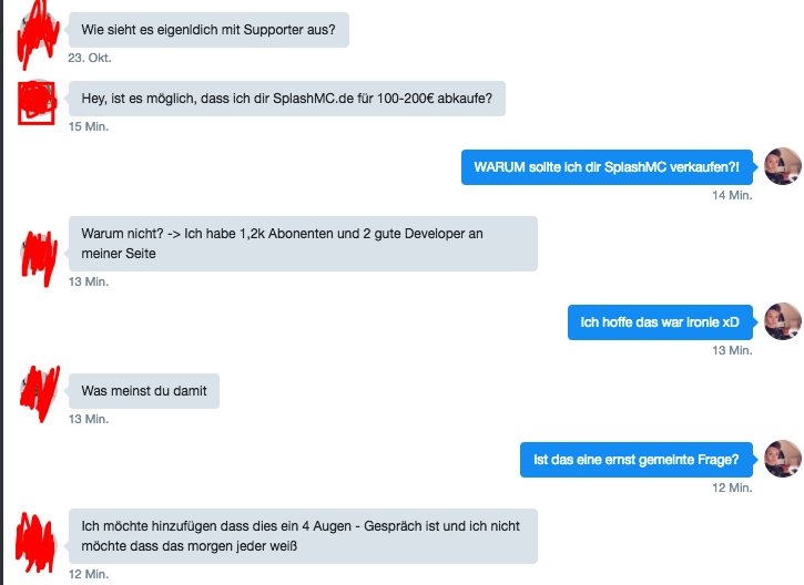 HalbKlug's tweet photo. Leute! Wir verkaufen SplashMC.de einem gebannten typen der "seriöse" Devs hat, wer bietet mehr? 

*IRONIE OFF https://t.co/I1sTgEZrdD