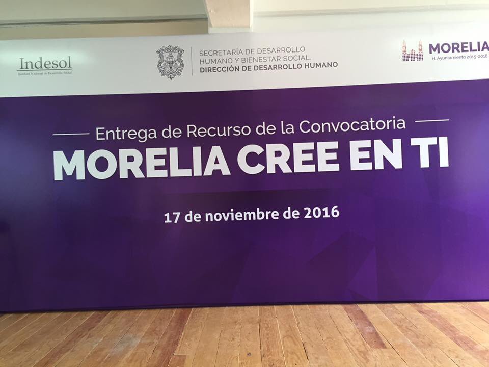 VMTapia's tweet photo. Morelia Cree en ti, Coinvierte 6mp entre  @Indesol @MoreliaGob y #OSC  para impulsar 24 proyectos en beneficio de 12, 194 ciudadanos https://t.co/P9snqpbv1M