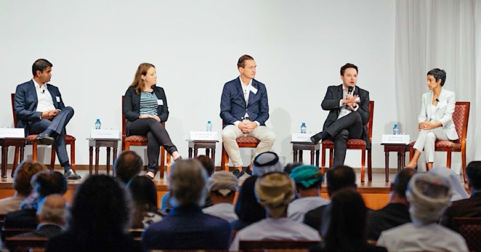 Nexleaf's tweet photo. Nexleaf founder @NithyaRamanath1 speaks about protecting #vaccines with #ColdTrace at the #OwnersForum Middle East 2016. https://t.co/HAebgHKYCW