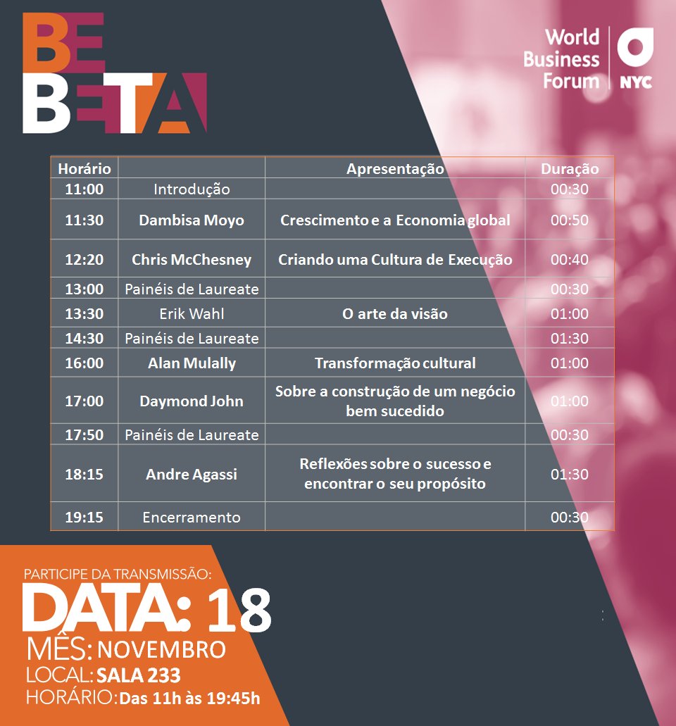 unpoficial's tweet photo. Acompanhe o maior evento de negócios do mundo. A UnP transmite o World Business Forum of Ideas, direto de NYC! #Wobi2016 #BeBeta https://t.co/3eb3lEEUF2