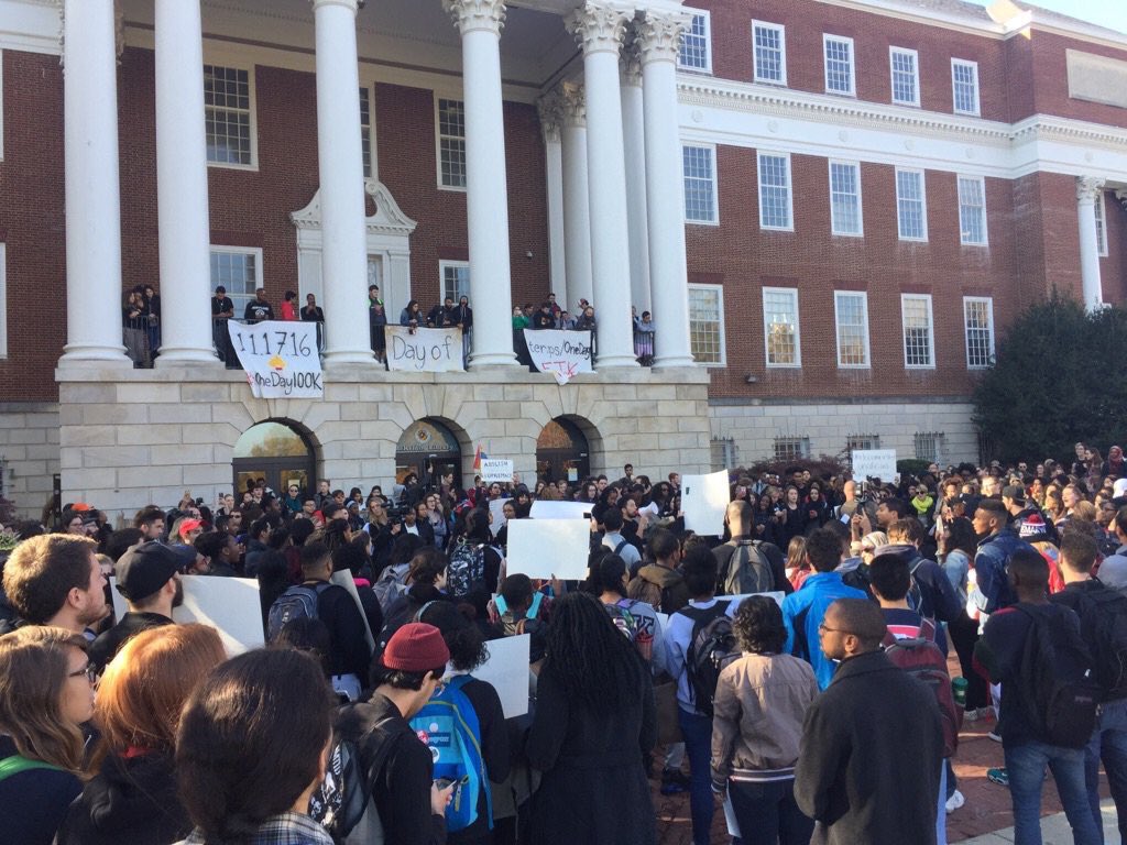 Image result for anti-trump protest "university of maryland"