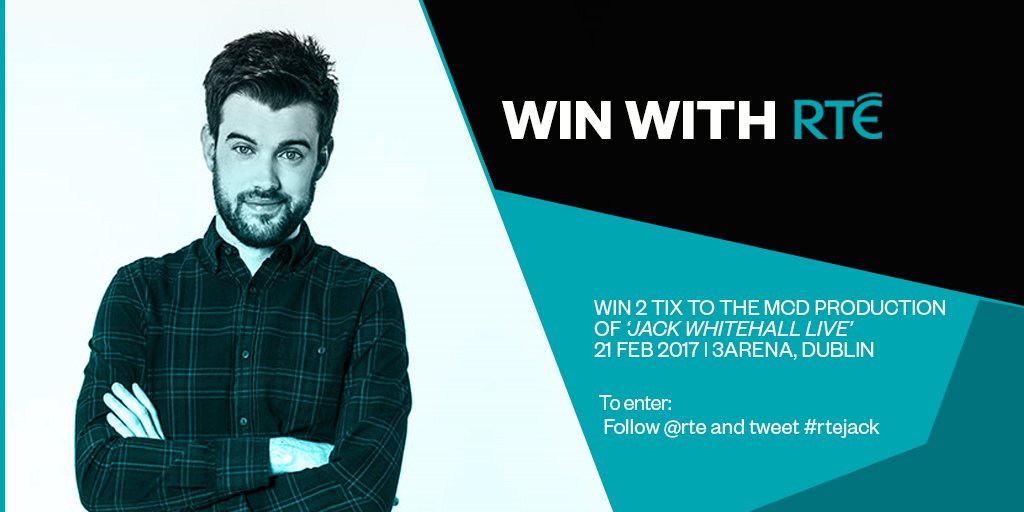 rte's tweet photo. In the mood for a giggle? Win 2 tix to @mcd_productions of 'Jack Whitehall Live' 21st Feb @3arenadublin. Follow @rte and tweet #rtejack https://t.co/8IRGTlXbux
