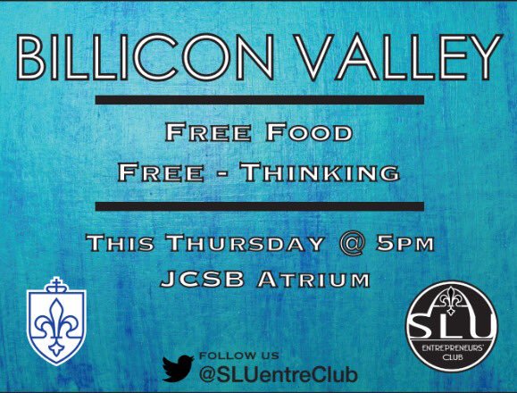 SLUChaifetzBiz's tweet image. Billicon Valley is tonight, with speakers from @PixelPressGame, @BioSTL, and frozen @SLUPresident #YouReadThatRight ow.ly/awKN306h8Bd