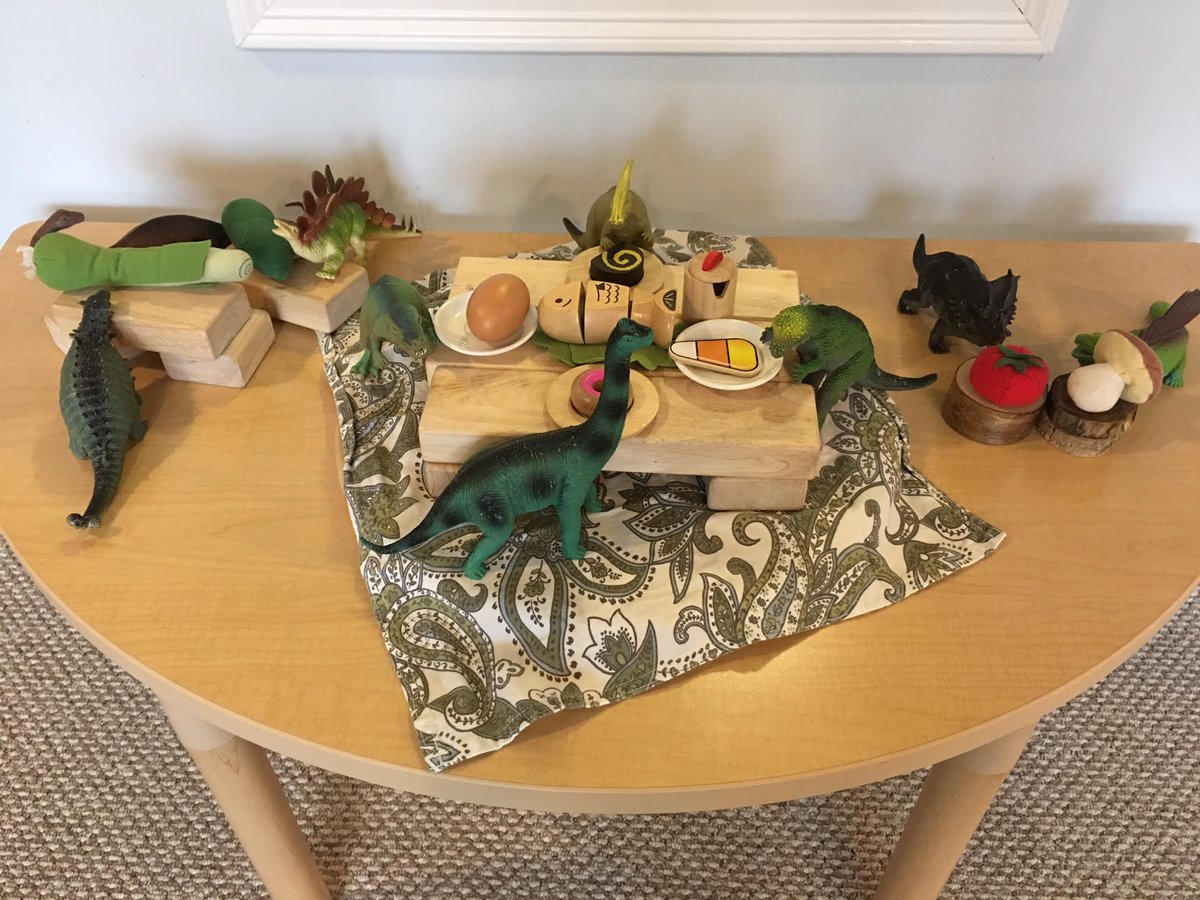 HNLearning's tweet image. The Harmony dinosaurs sure are enjoying Dinovember.  We caught them today having a Thanksgiving Feast! #Dinovember