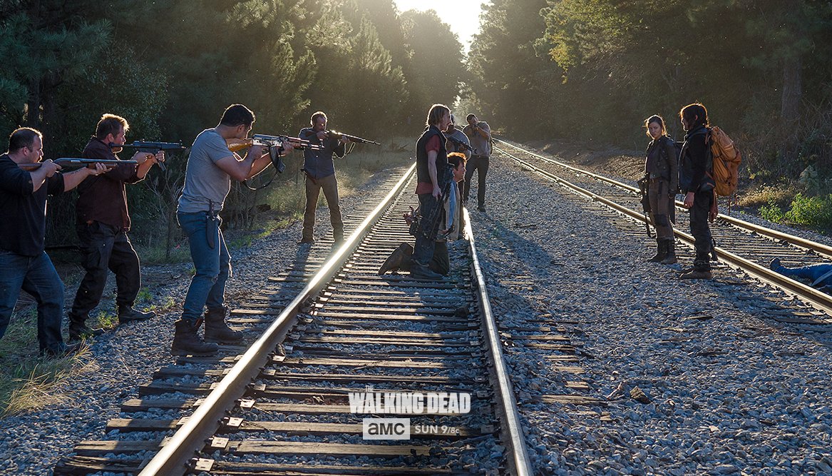 WalkingDead_AMC's tweet photo. Rosita vs. Dwight, round 1. #TWD #TBT https://t.co/LzTYJAFKEU