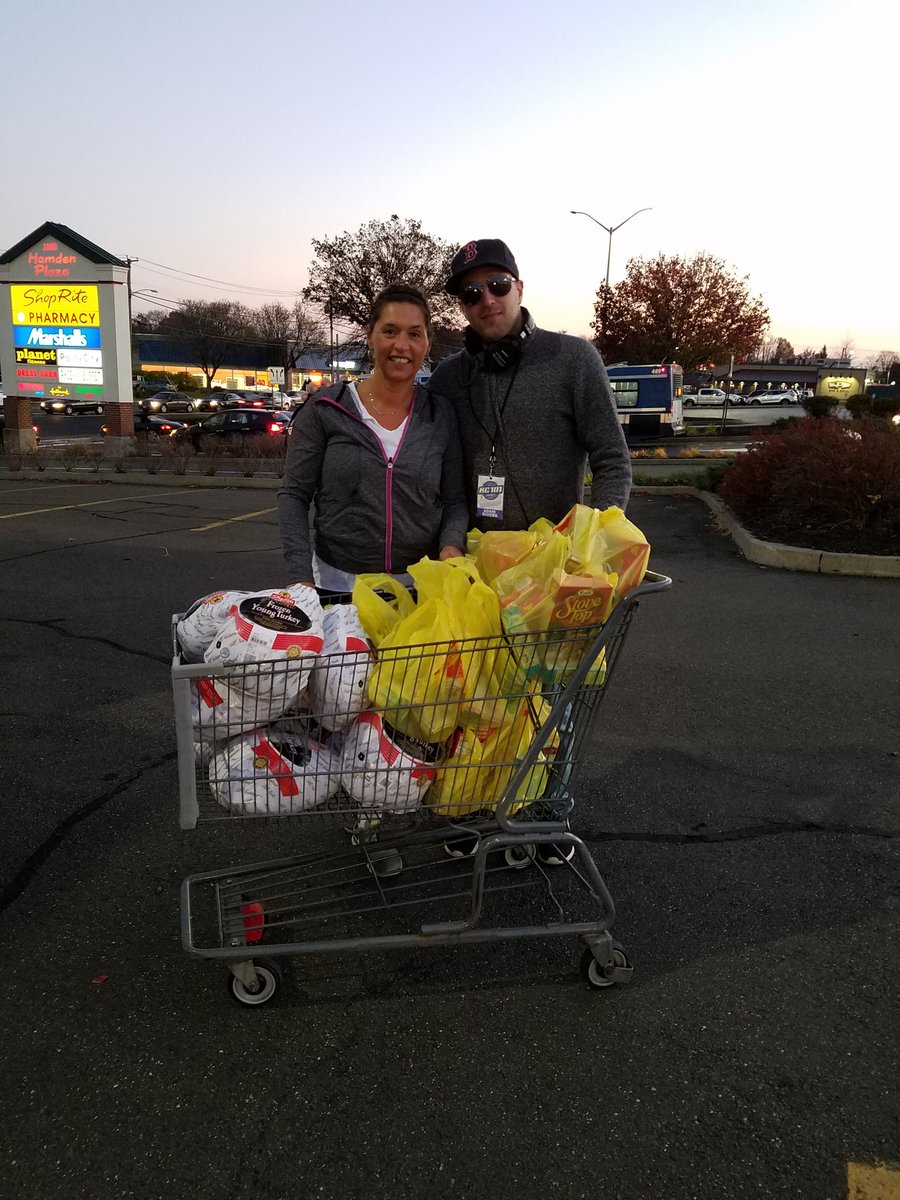 adamrivers's tweet photo. Big shoutout to Filomena from Wheelers Auto Service in Hamden who just brought by all of this! Thank you! @KC1013 #stuffabus2016 https://t.co/OzFQWY0HfB