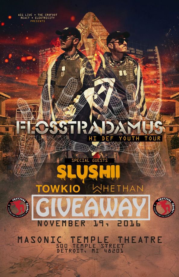 Festival_Squad's tweet photo. 1 Day left to enter giveaway for a pair of tix to #Flosstradamus #Slushii #Towkio #Whethan in Detroit, Enter Here: https://t.co/92NnkfLX8U https://t.co/KymJCWUtn8