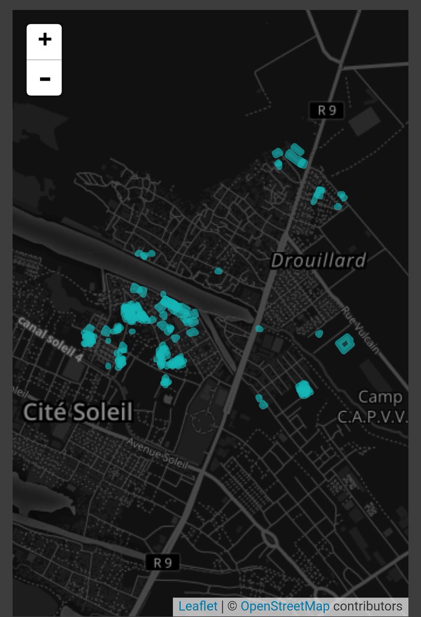 penfoldxxl's tweet photo. Map showing buildings added to @Concern #MapCiteSoleil initiative yesterday at @gisday mapathon. #TheMissingMaps  @osni_maps @EsriIreland https://t.co/ZlM8MLjQCt