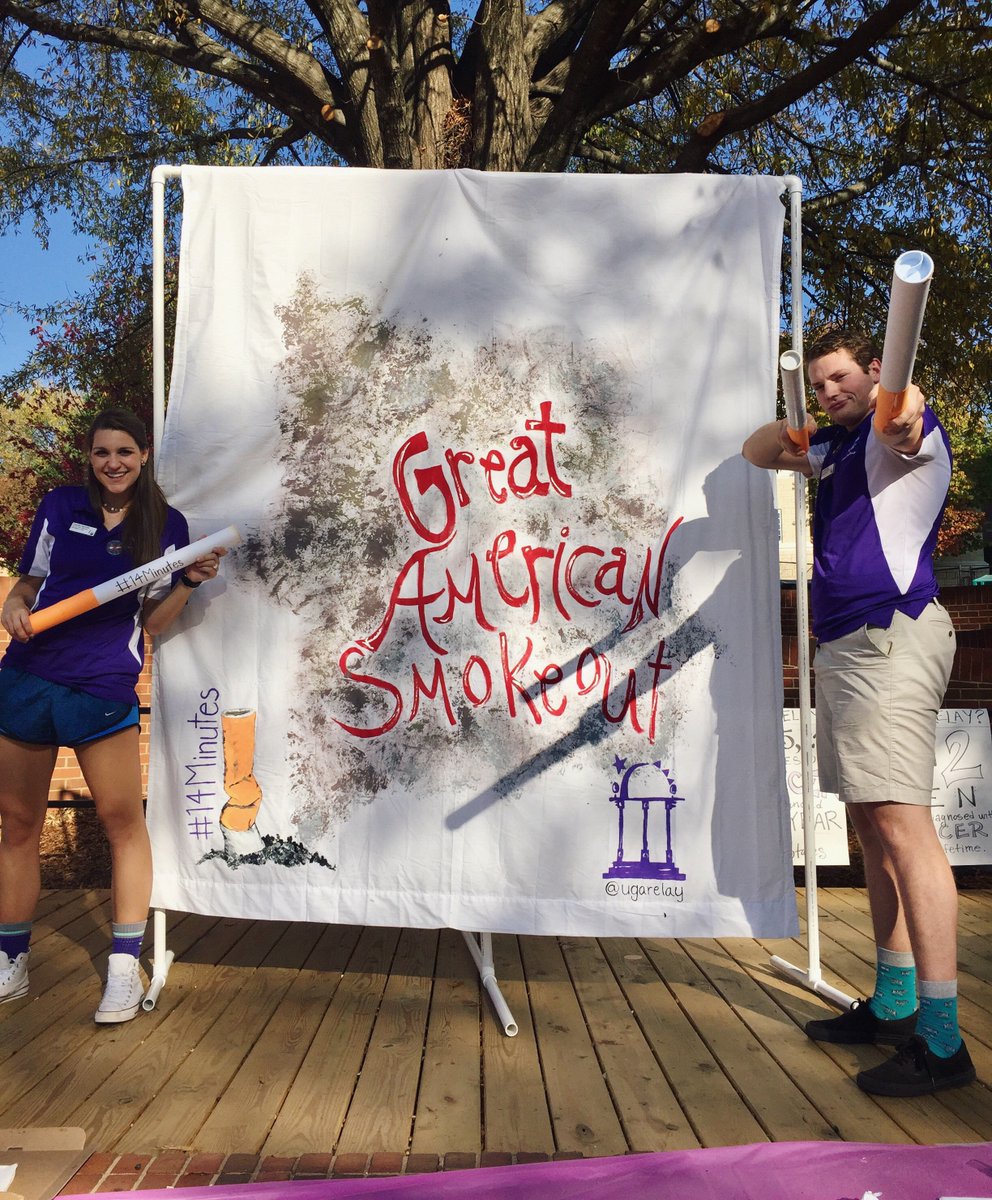 Shoutout to our Colleges Against Cancer chairs, Chandler and Eric, for planning an awesome GASO! #14Minutes #TrashTheAsh