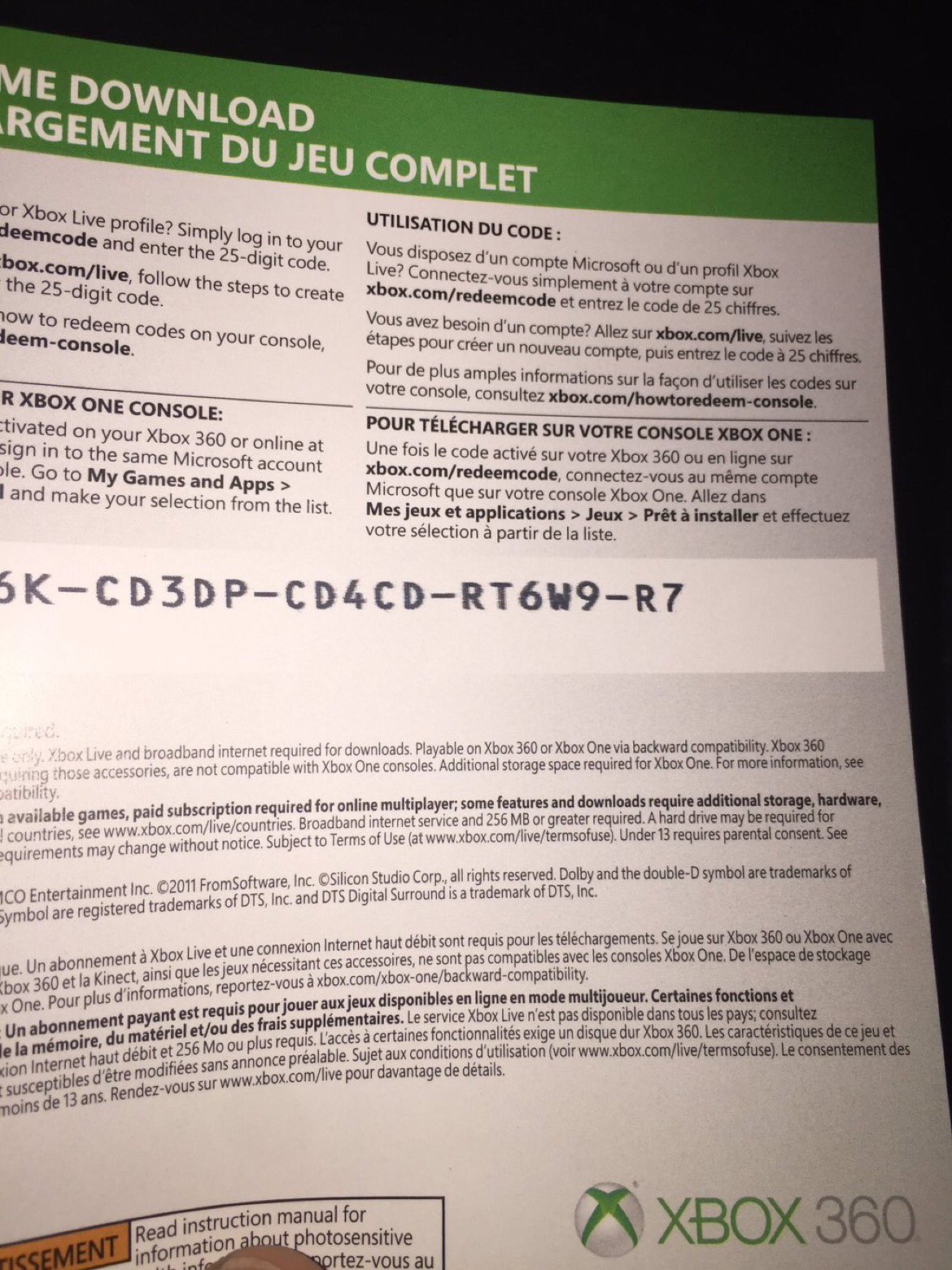 So I got the Dark Souls download code, but it's not valid : r/xboxone