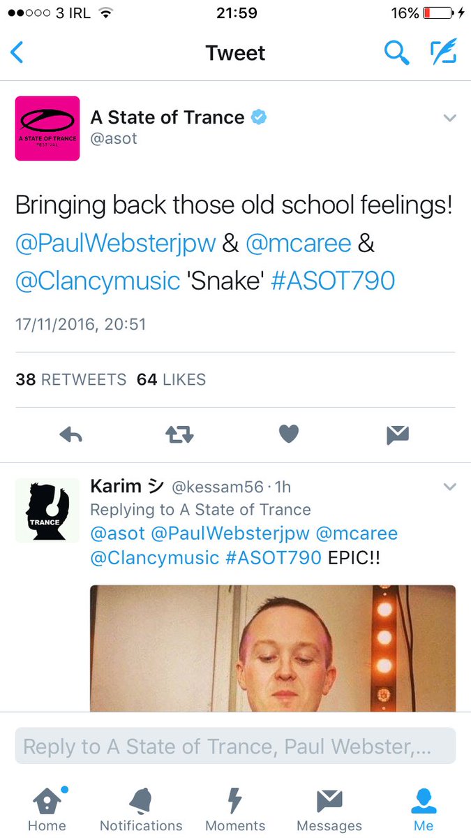 McAreeAndClancy's tweet photo. @arminvanbuuren support on our new track 'Snake' tonight!๐๐' #asot790 #wrongtags #trancefamily #tranceaddict https://t.co/DvNrsL4O5J