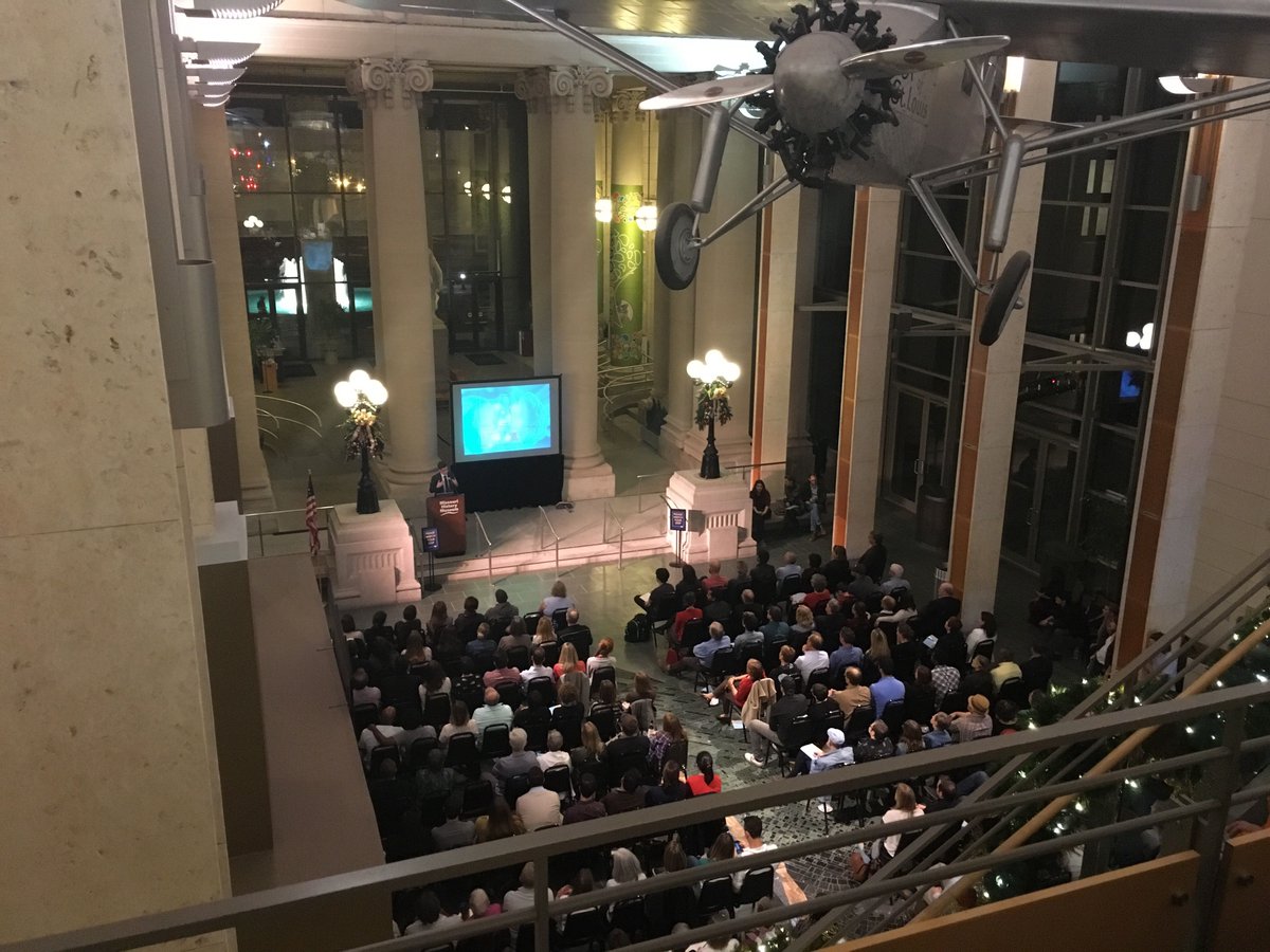 PKStLouis's tweet photo. Fitting location to have our discussion under the Spirit of St. Louis for #PKSTL21 . https://t.co/BEu7ss8cd6