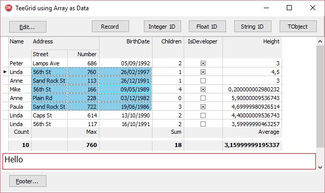 davidberneda's tweet image. #TeeGrid for #Delphi VCL, FMX and LCL. 
Hierarchical sub-grids, sub-totals, headers and footers, data-agnostic
github.com/Steema/TeeGrid