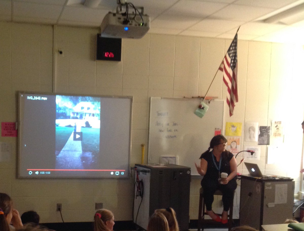 mccutcheonka's tweet photo. Students sharing videos they have created for the  Wordly Wise Vocabulary Smackdown competition! #ED602UM #uMedTech https://t.co/9P18seGDWG