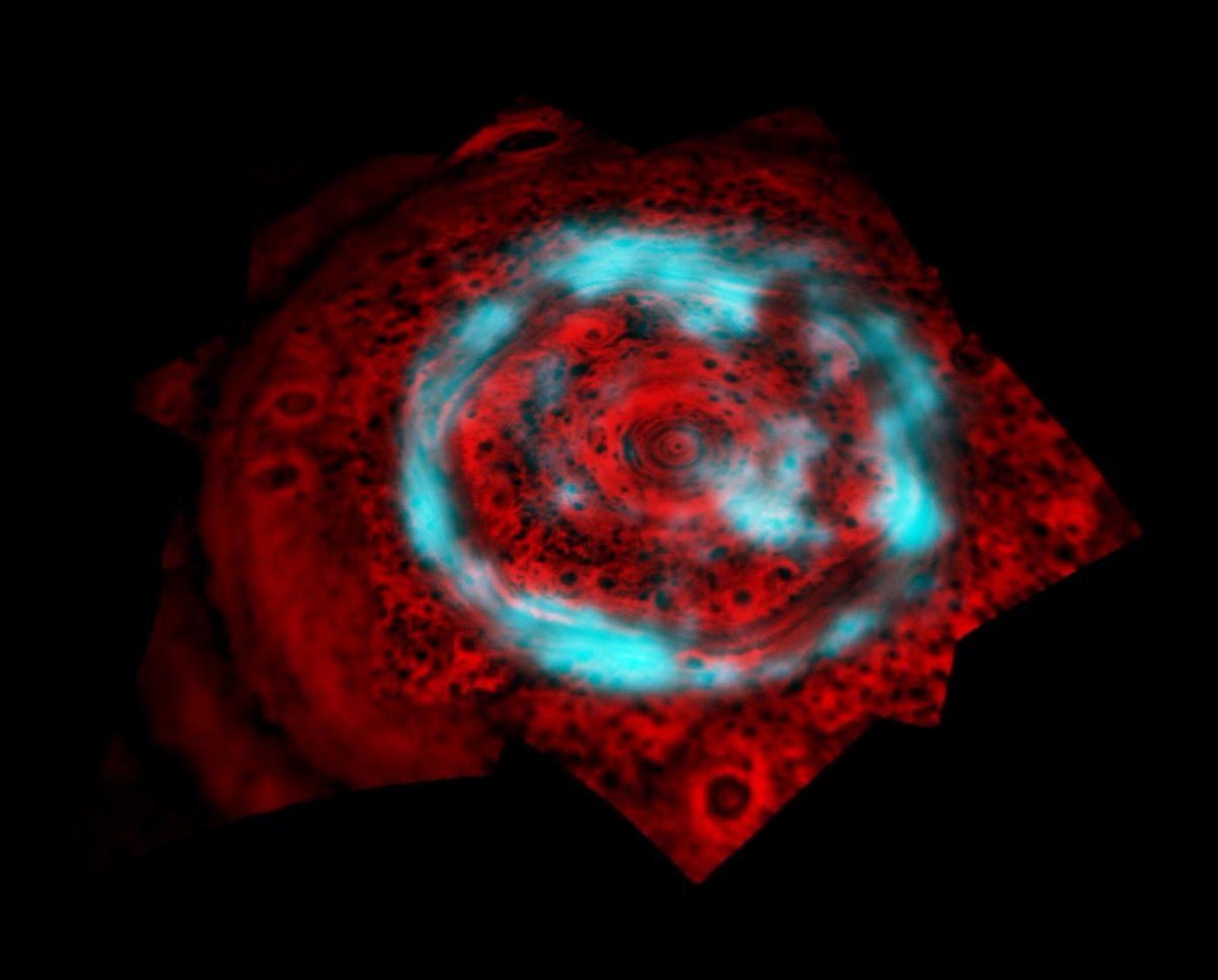 #TBT Seeing the aurora at Saturn's north pole in infrared light: go.nasa.gov/2glA3eM