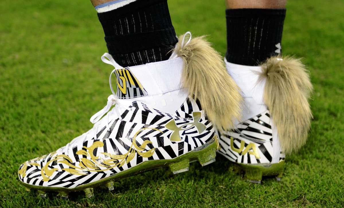 TooReal4Many's tweet image. WHAT ARE THOSEEEEE?! RT @SportsCenter: Cam Newton's kicks. 👀 (via @Panthers)