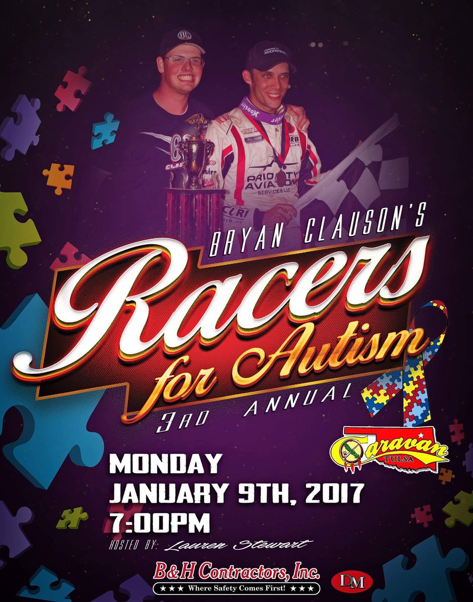 Be There Bryan Clauson's Third Annual Racers For Autism - chilibowl.com/news/?i=42974