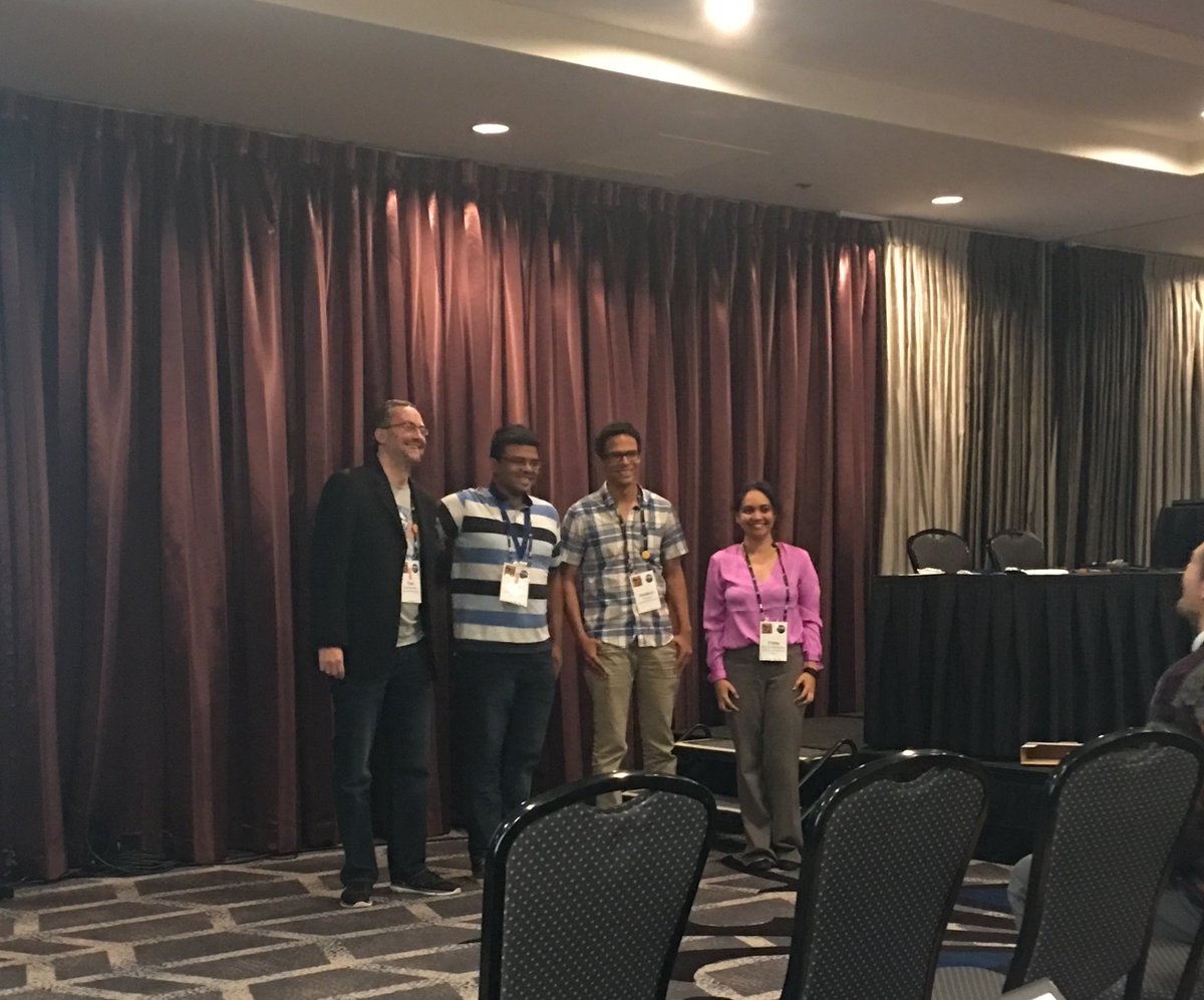 DrBrittJay's tweet photo. @barik takes home 2nd place in the ACM SRC at #FSEConf !! #DeveloperLiberationFront #goBestFran #thatsMyBestFran https://t.co/Xl9FxwDoqj