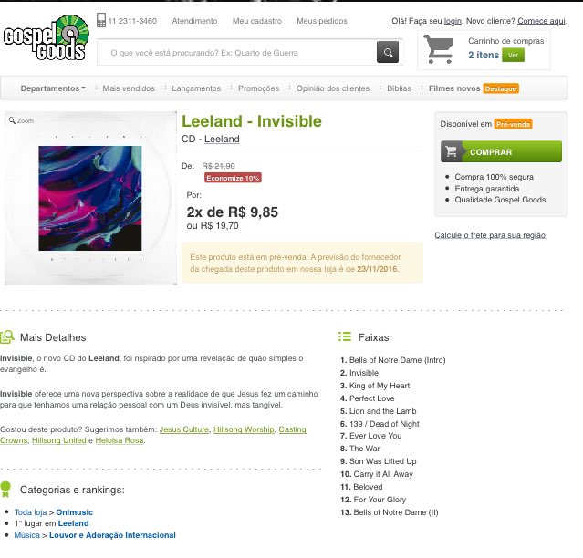 Meu Deus não acredito! Depois da <a href="/onimusicoficial/">Onimusic</a> dizer que não lançariam <a href="/leelandofficial/">leelandofficia</a> no Brasil o disco finalmente chegou. #tochocado
