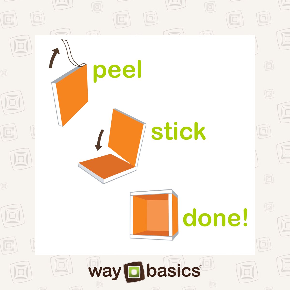 waybasics's tweet image. Way Basics assembly is as easy as this. All you have to do is peel, stick, and you&apos;re done! #healthy #easy #toolfree #nontoxic #eco
