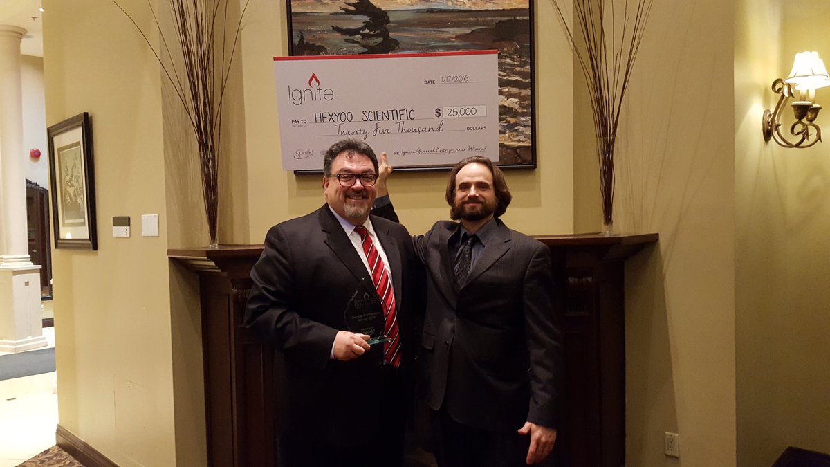 spark_centre's tweet photo. Congratulations to our two #IgniteDurham winners! @Dash_Health & @OpusGel! Taking home $25k each!! #PPBAA16 https://t.co/gmJfKOU6dx