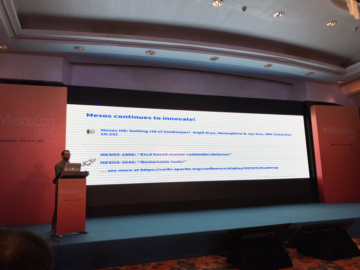 guoger's tweet photo. IBM is the diamond sponsor of #MesosCon Asia and our talk is promoted at opening keynote! @EventsLF @tarpinian @tianzhong9 @bradtopol https://t.co/b6KRBNAZ8I