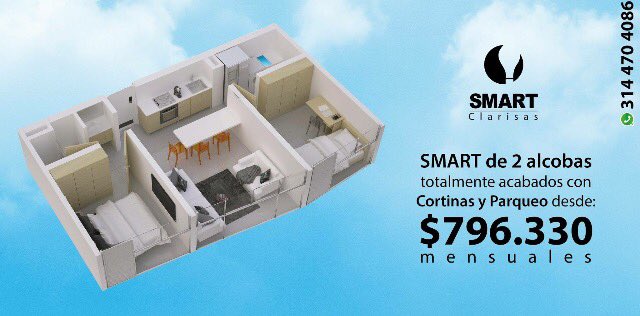 HGconstructora's tweet image. SMART CLARISAS con Cerradura Digital, Ventanería piso a techo, Cortinas y Parqueo