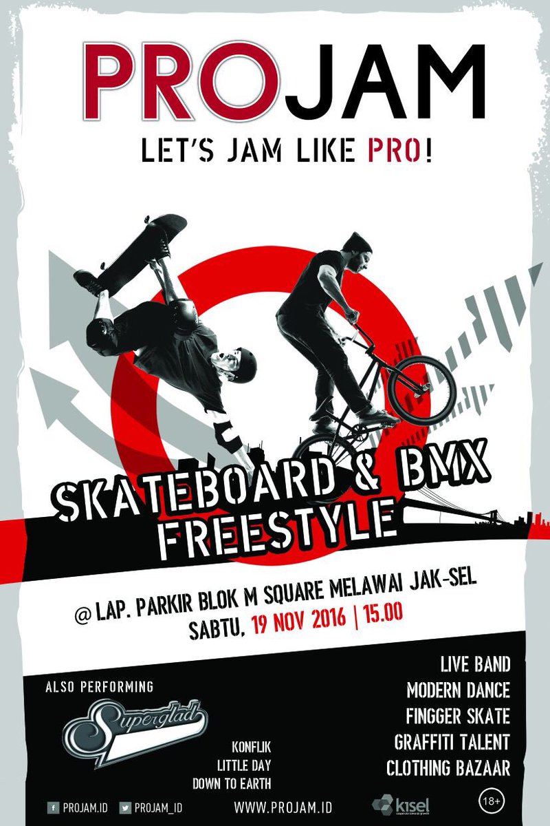 Sabtu ini di area parkir blok-m square, kita main jam 7 malam.. Sampai jumpa punkrockers.