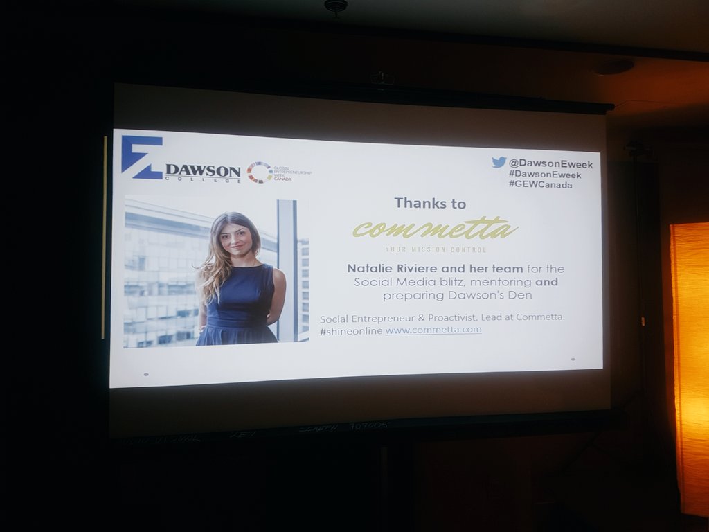Commettainc's tweet photo. Thanks to you @DawsonEweek! Truly inspiring to see so many student #entrepreneurs. #ShineOnline #Eweek2016 https://t.co/k3iP2Y1fsv