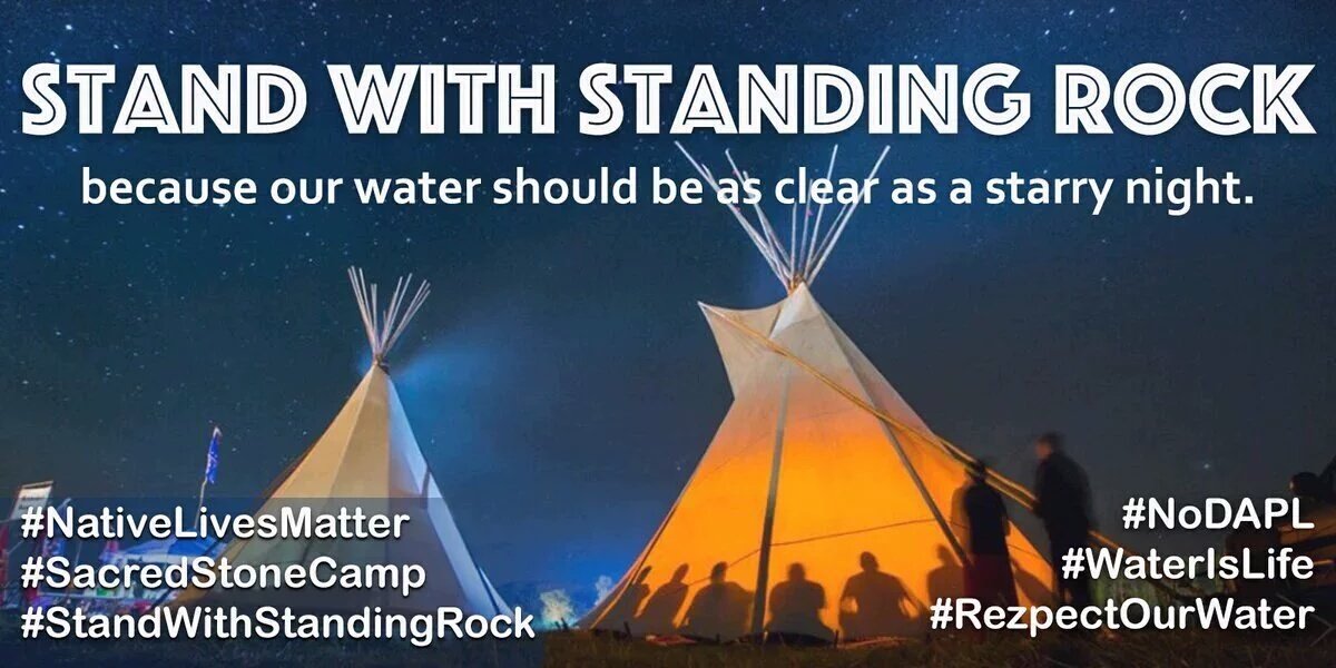 In solidarity......#NoDAPL                  Please continue to stand together against the Dakota Access Pipeline!