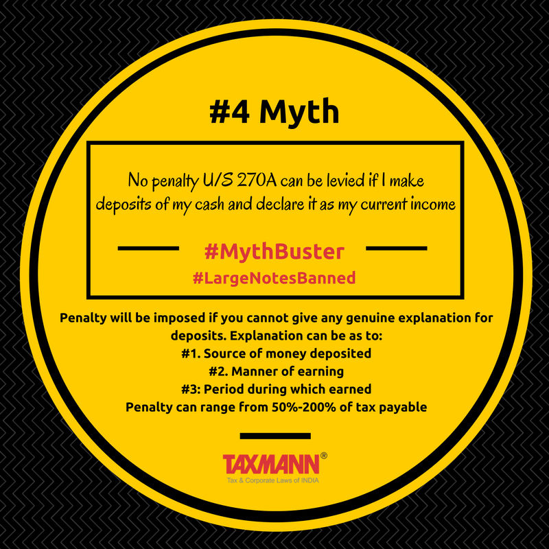 taxmannindia's tweet photo. So you think you know it all about the recent currency ban? Well, think again! #LargeNotesBanned #DemonetizationMythsBusted https://t.co/vtGGc12oF4