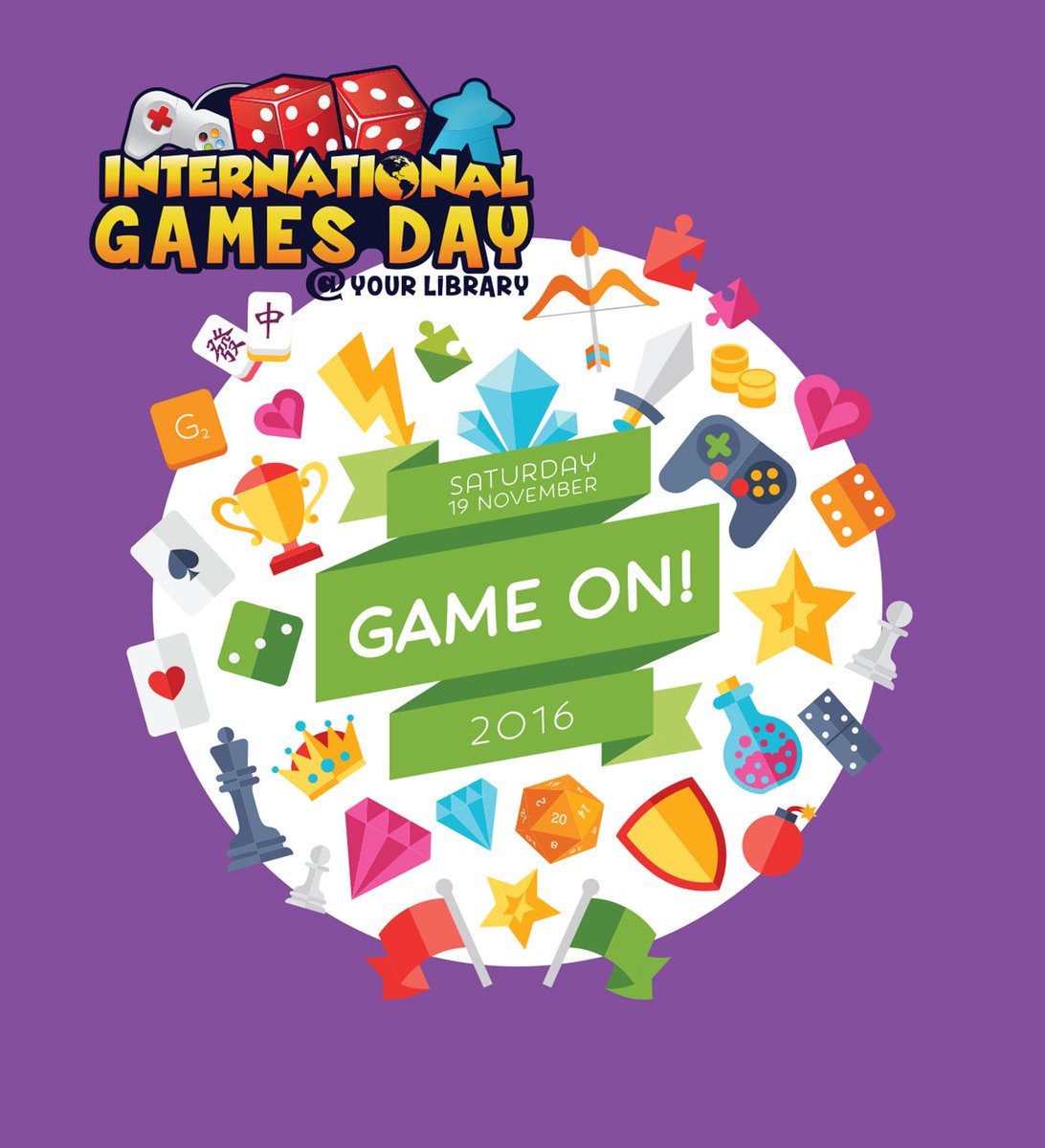statelibrarynsw's tweet photo. Join us tomorrow (Sat 19 Nov) for a day of fun and games! Board games, chess, #minecraft, #free movies & more https://t.co/zPPzQM5pev #igd16 https://t.co/rAs13OY1Ea