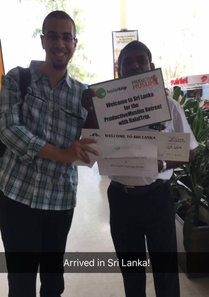 MohammedAFaris's tweet image. Alhamdulilla - landed in Sri Lanka for the @HalalTrip ProductiveMuslim Retreat!