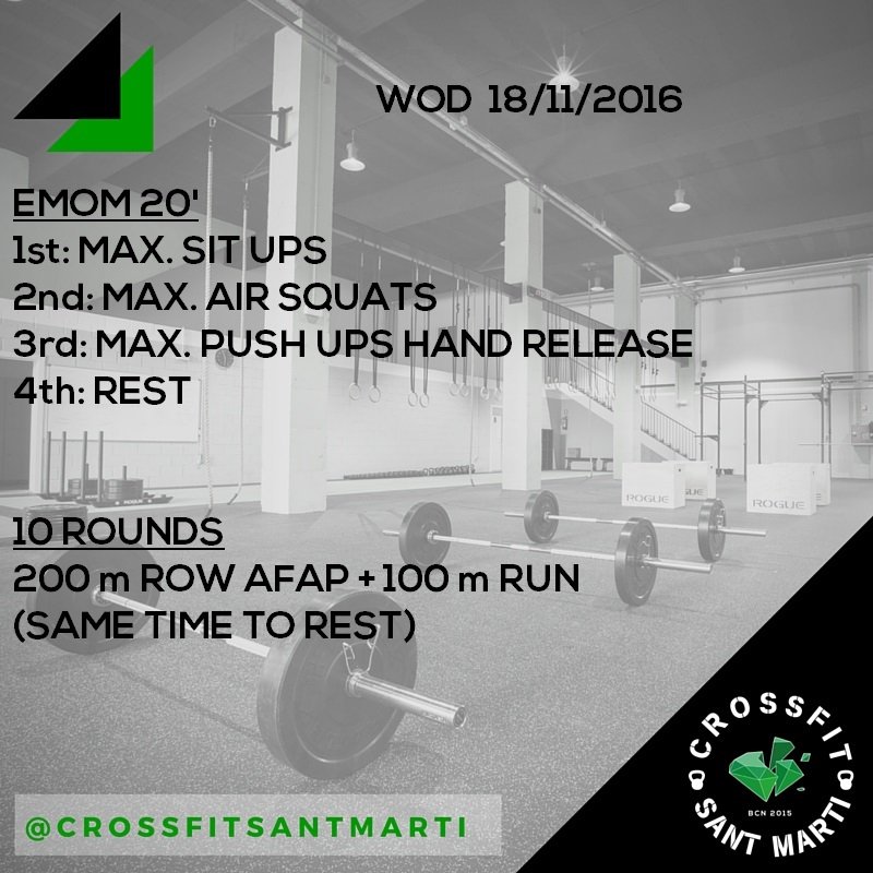 CrossFitSantMti's tweet photo. Divendres. Etiqueta els teus amics !!! https://t.co/3CjwrteFnK