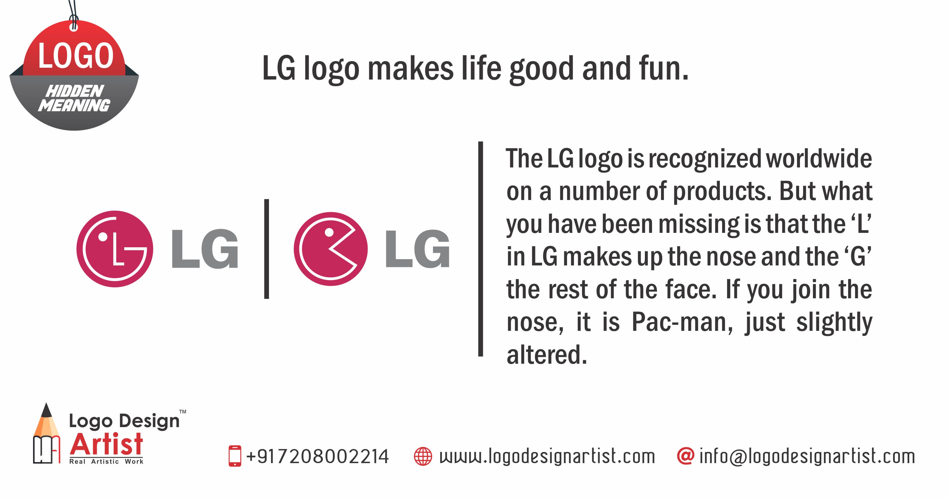 LOGO Design Artist on X: <<< LOGO HIDDEN MEANING >>> LG logo makes life  good and fun. #logoinspiration #logodesign #logohiddenmeaning #LG   / X