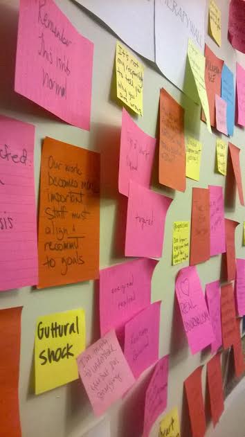 ComNetworkSF's tweet photo. Lots of thoughts, feelings, questions on our post-election #therapywall at kickoff of @ComNetworkSF @ComNetworkEvent #SF #communications https://t.co/TmBtE9bXxX
