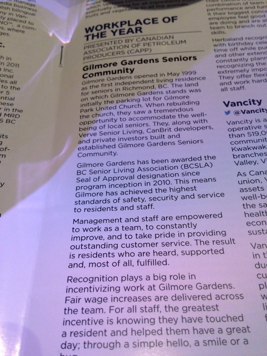 AudreyAwwy's tweet photo. Wonderful evening celebrating at the @riverrockcasino , winning Workplace of the Year✌🏻️#GilmoreGardens #BEA16 #RichmondBC @richmondchamber https://t.co/gxo9D9hMNj