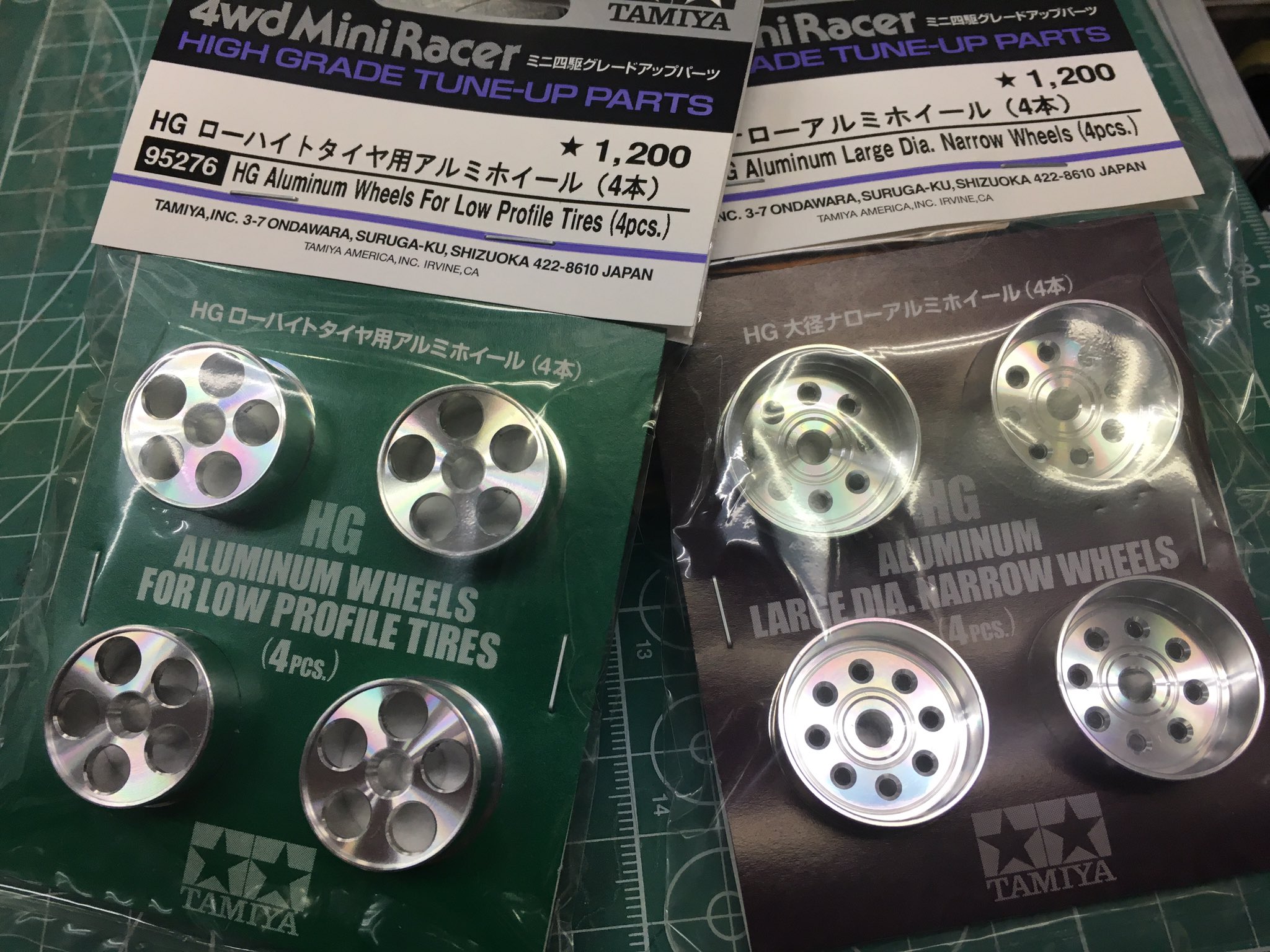 HG スーパーX・XXローハイトタイヤ用アルミホイール(2本)【タミヤ ミニ