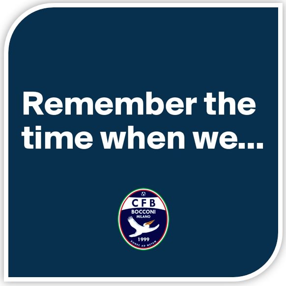 Nasce una rubrica "Remember the time when we... CFB". 
Un Flash back di video, audio, curiosità in ordine sparso.
#OnceBleusAlwaysBleus