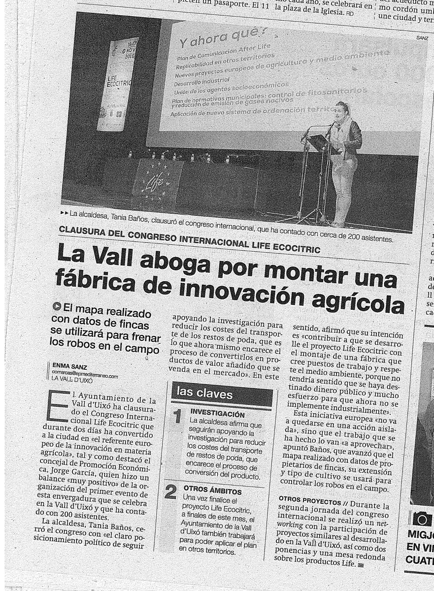 La prensa de Castellón se hace eco del Congreso Internacional Life Ecocitric @HeHeliotec <a href="/GrupoVermon/">Grupo Vermon</a>  <a href="/Lifeecocitric/">LifeEcocitric</a> <a href="/BegoAndresS/">Begoña Andres</a>