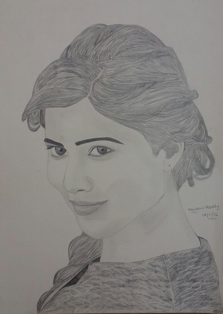 ArtStation - Actress Samantha Ruth Prabhu Pencil Sketch 2023  #SamanthaRuthPrabhu #pencilsketch