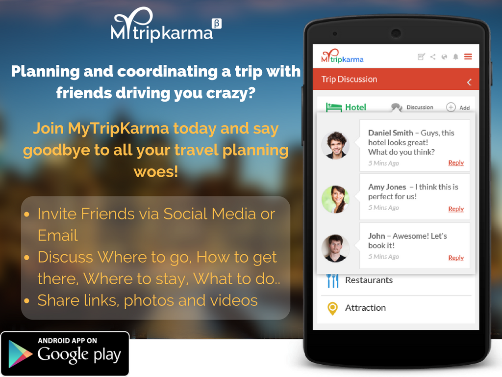 Simplify Trip Planning – Sign Up today on MyTripKarma to plan the perfect trip with your friends: goo.gl/kBamZ0