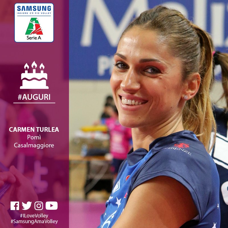 LegaVolleyF's tweet photo. Tanti auguri ad una giocatrice senza età... #Buoncompleanno a @CarmenTurlea schiacciatrice della @PomiVBC #ilovevolley https://t.co/pBdd0N91Gg