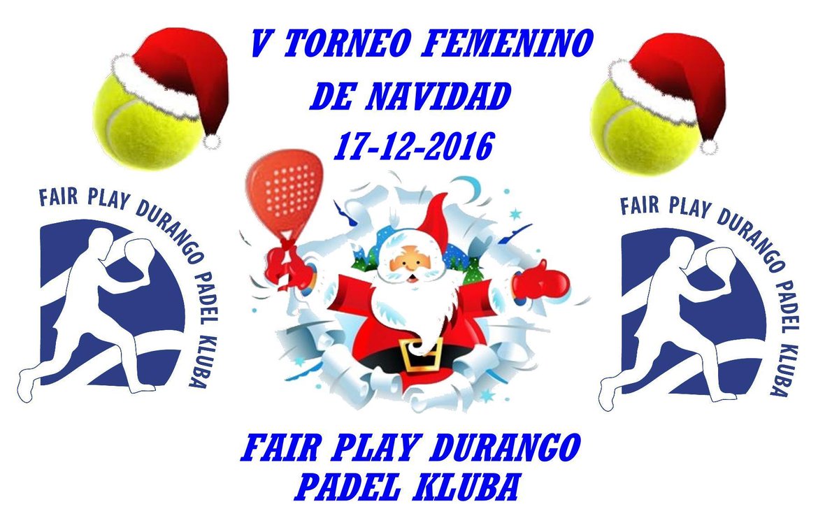 Mas información: 
fairplaydurangopadelkluba@gmail.com
fairplaydurangopadelkluba.com
<a href="/padeland/">PADELAND</a> <a href="/FairPlayDurango/">FPDPK</a> <a href="/Padeltza/">Padeltza</a> <a href="/padelzaleak/">PADELZALEAK</a>