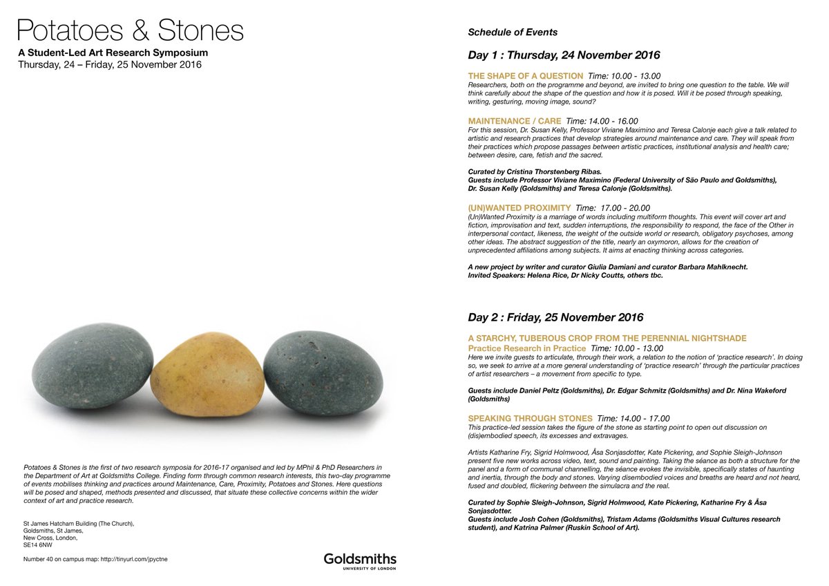 Thursday 24th of Nov at Goldsmiths (Un)Wanted Proximity with Helena Rice, Barbara Mahlknecht, Dr Nicky Coutts and myself