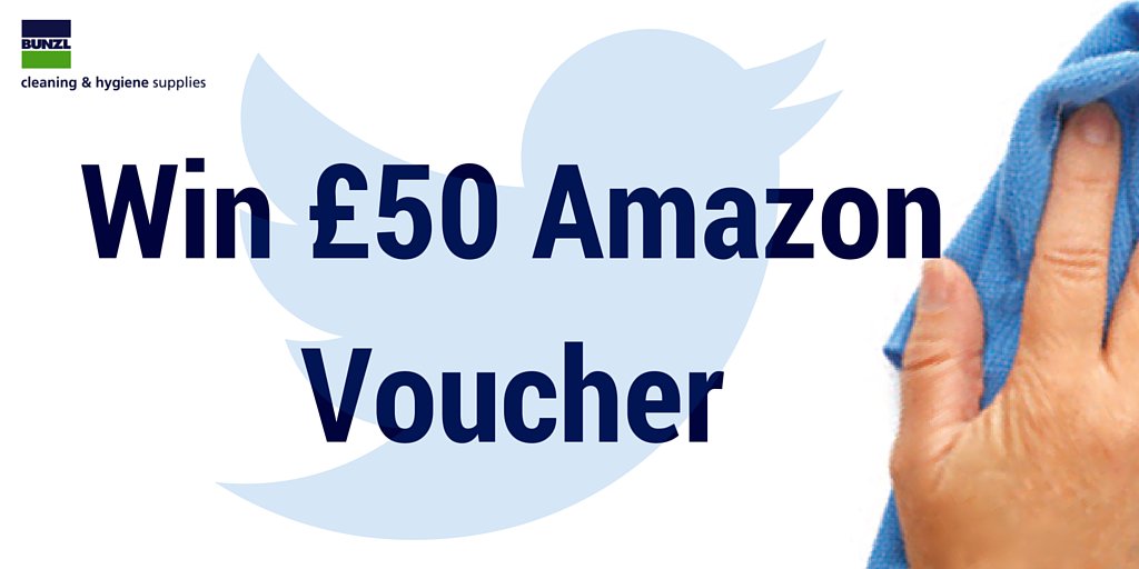 BunzlCleaning's tweet photo. It's #FreebieFriday! #Win a £50 Amazon Voucher. Just follow and RT us to enter. ENDS 30.11.16 #giveaway #competition #comp https://t.co/Yc93vnTxAQ
