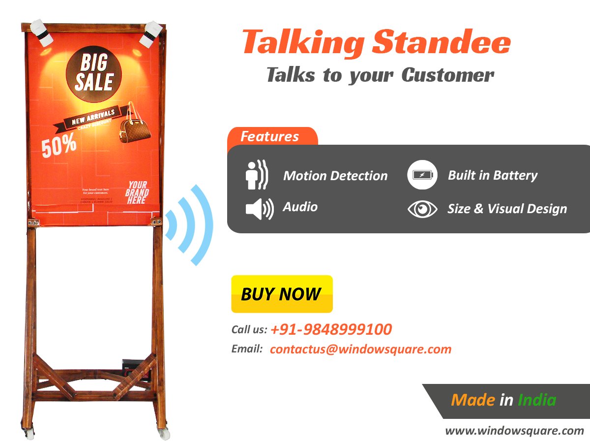 WindowSquare's tweet photo. #TalkingStandee Talks to Your Customer
Buy Now:
+91 9848999100
contactus@windowsquare.com
https://t.co/JwJfY7ov8C @MarketingAgent_ https://t.co/Xa9plovqeb
